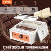 VEVOR Chocolate Tempering Machine, 17.6 Lbs 2 Tanks Chocolate Melting Pot TEMP Control 86~185¬∞F