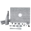 VEVOR Shower Curb Kit, 60"x48" Shower Pan Kit with 2" PVC Central Flange, Waterproof Membrane, Stainless Steel Grate and Joint Sealant