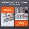 VEVOR Shower Curb Kit, 60"x48" Shower Pan Kit with 2" PVC Central Flange, Waterproof Membrane, Stainless Steel Grate and Joint Sealant